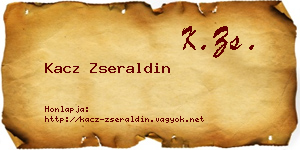 Kacz Zseraldin névjegykártya